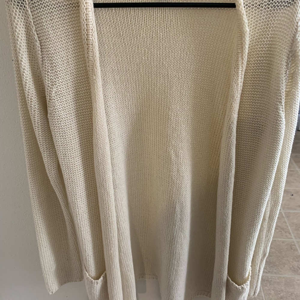 Forever 21 Cream Knit Cardigan